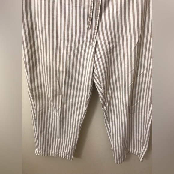 Orvis Womens Cotton Striped Pull On Wide Leg High Rise Lightweight Pants Size 12 - Picture 8 of 13